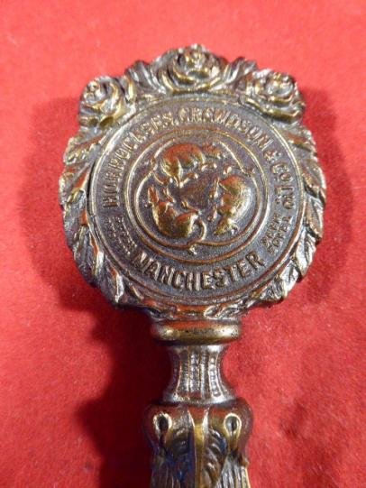 Antique “Leopard Shirtings” Brass Letter Opener Advertising Horrockses Crewdson & Co Ltd c1889 with Case — image 7