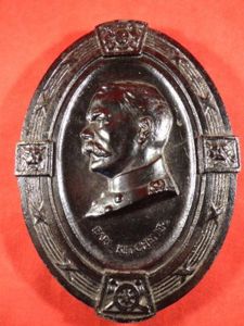 Two Impressive WW1 Period Cast Iron Wall Plaques - Earl …