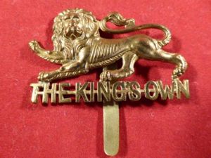 Original British Army WW1 period The King's Own Regiment Brass …
