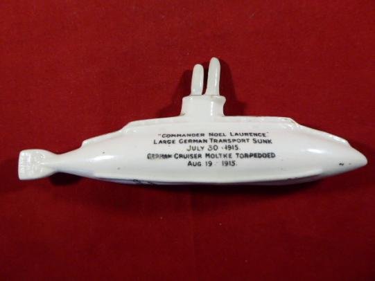 WW1 (Brighton) Crested China Model of the British Submarine E1 made by Savoy China — image 2