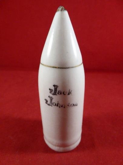 WW1 (LONDON) Crested Ware China Model of German 15cm Artillery Shell “Jack Johnson” by Arcadian China — image 5