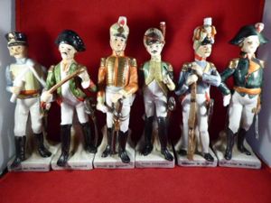 Set of Six Hand Painted Porcelain French Napoleonic War Period …