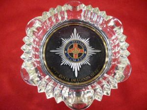 Vintage Large Glass Ashtray and Stand for the 4th/7th Royal …