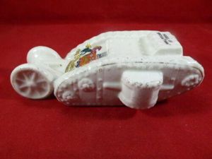 Rare Pearl Arms Crested China WW1 BRITISH TANK – MARK …