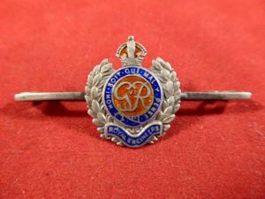 WW2 Royal Engineers Silver and Enamel Sweetheart Bar Brooch
