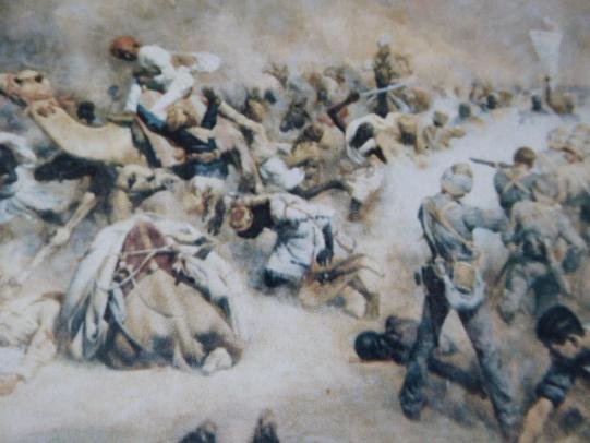 Framed Coloured Print of the Battle of Tofrek Sudan on 22nd March 1885 by 49th Regiment — image 5