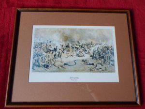Framed Coloured Print of the Battle of Tofrek Sudan on …
