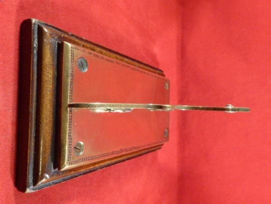 Boer War POW 'Trench Art' Brass Victorian Ladies Shoe Desk Ornament on Oak Base c1903 — image 2