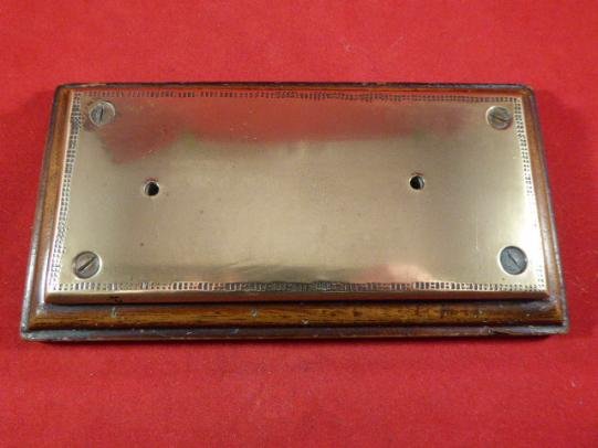 Boer War POW 'Trench Art' Brass Victorian Ladies Shoe Desk Ornament on Oak Base c1903 — image 3