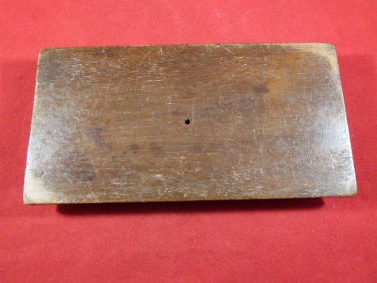 Boer War POW 'Trench Art' Brass Victorian Ladies Shoe Desk Ornament on Oak Base c1903 — image 6