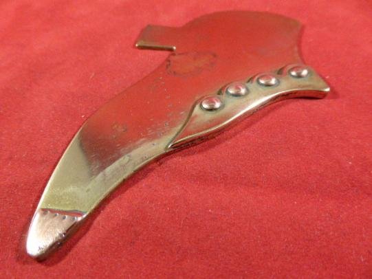 Boer War POW “Trench Art” Small Brass & Copper Victorian Ladies Shoe – Paperweight c1903 — image 6