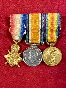 Original WW1 Miniature British Medals - Mons 1914 Star, War …