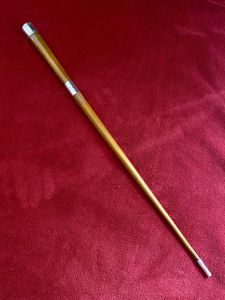 19th Century Victorian Presentation Music Conductor's Mahogany Baton with Silver …