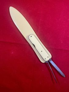 Unusual Antique Combined Celluloid Letter Opener - Penknife and Spike …