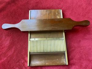 Antique British Military Mahogany and Brass Pill Roller by MAW …