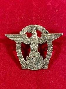 Unusual Post WW2 Fantasy 'England Awake' Cast Metal Cap Badge