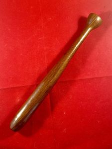 Unusually Long Antique Mahogany Fleam Stick (4) c1870