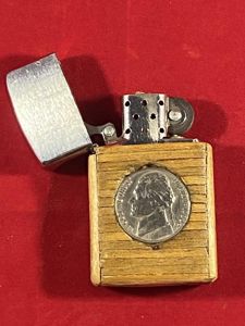 Customised 1999 Zippo Lighter with an Outer Casing of Matchsticks …