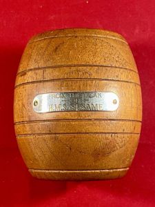 WW1 Large Barrel Match Holder made from the Teak of …
