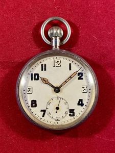 Original WW2 British Army Swiss made Pocket Watch Marked G.S.T.P. …