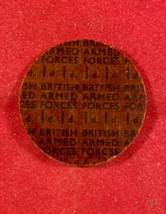 Near Mint Post WW2 NAAFI 1d British Armed Forces Brown …