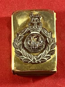 WW2 Royal Marines Cap Badge - Trench Art Brass Matchbox …