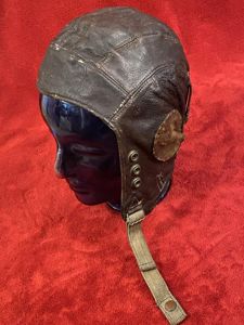 WW2 Period RAF 'Early Pattern' C-Type Wired Leather Flying Helmet