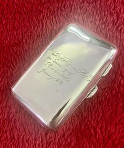 WW1 Hallmarked Silver Cigarette Case Engraved - Lt Sergt Paine …