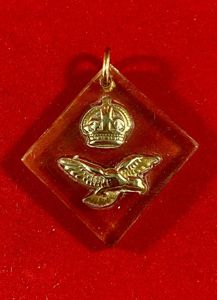 Genuine WW2 RAF Perspex Sweetheart Pendant