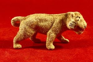 Lead Cast - Felt Covered – Lion Toy Figure from …