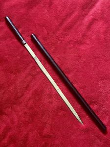 Vintage British Officers Leather Covered Swagger Stick with Concealed Blade