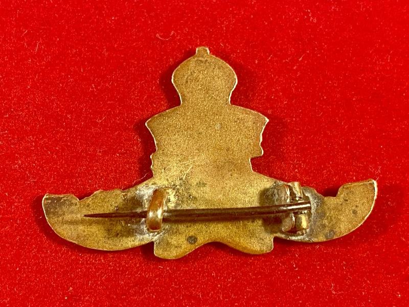WW1 Royal Artillery Gilt Brass and Enamel Regimental Crest Sweetheart Brooch — image 4