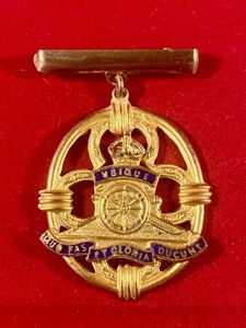 WW1 Royal Artillery Gilt Brass and Enamel Sweetheart Brooch - …
