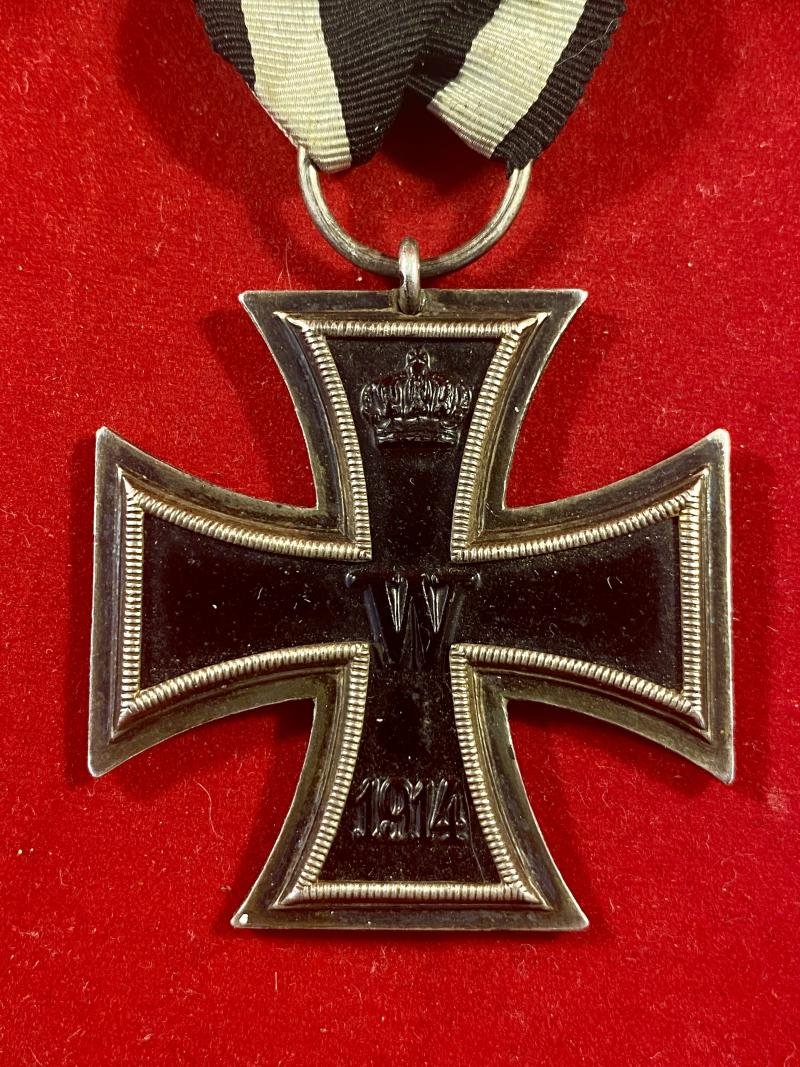Original German WW1 1914 Iron Cross Medal 2nd Class with Long Ribbon — image 2