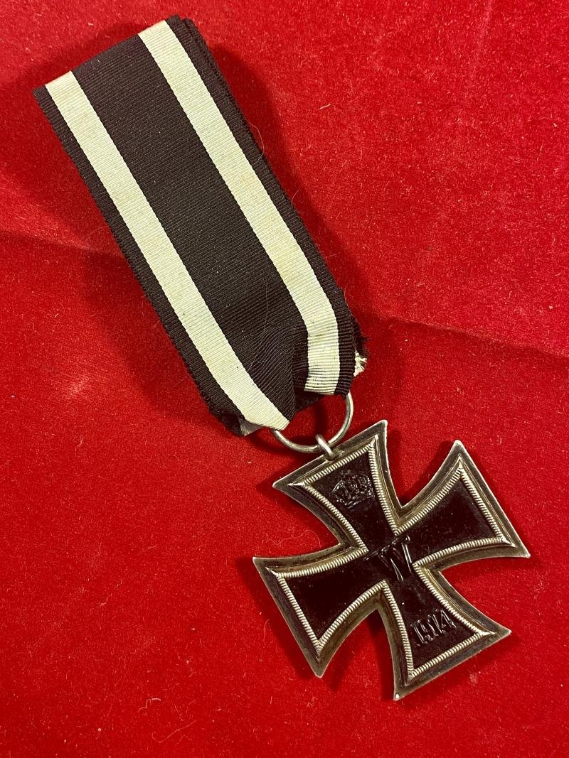 Original German WW1 1914 Iron Cross Medal 2nd Class with Long Ribbon — image 5