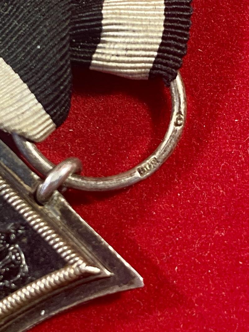 Original German WW1 1914 Iron Cross Medal 2nd Class with Long Ribbon — image 6