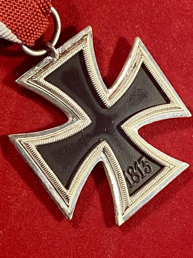 Original German WW2 1939 Iron Cross Medal 2nd Class by Hermann Aurich of Dresden with Ribbon — image 8