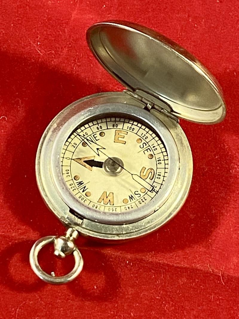 WW1 British Army Officers Full Hunter Pocket Mk VI Compass Possibly by Terrasse W. Co. — image 2