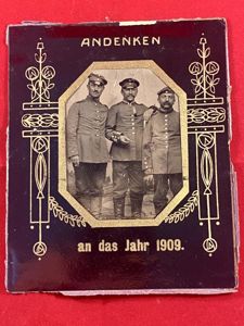 Impressive Paper Framed Tintype Photo of Three Soldiers of the …