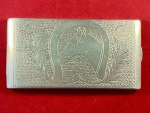 WW2 Italian POW made Aluminium Trench Art Cigarette Case Depicting …