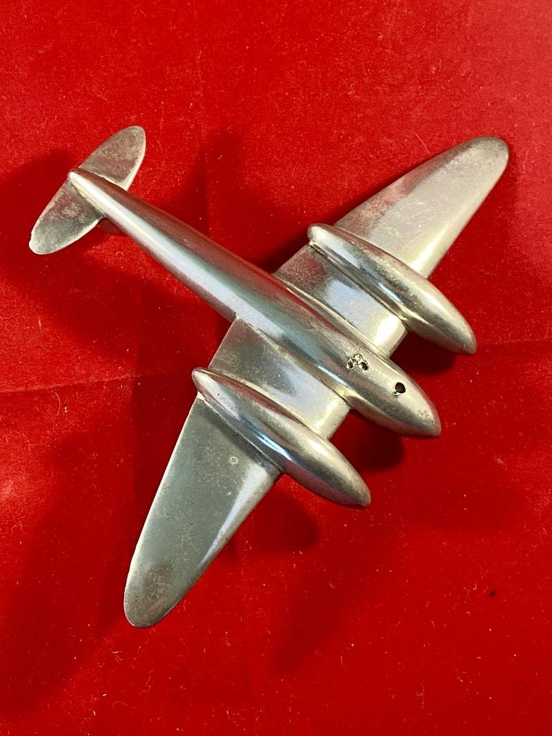 WW2 Trench Art Solid Aluminium Model of an RAF De Havilland DH.98 Mosquito — image 6