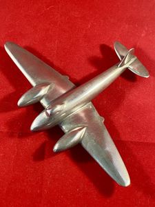 WW2 Trench Art Solid Aluminium Model of an RAF De …