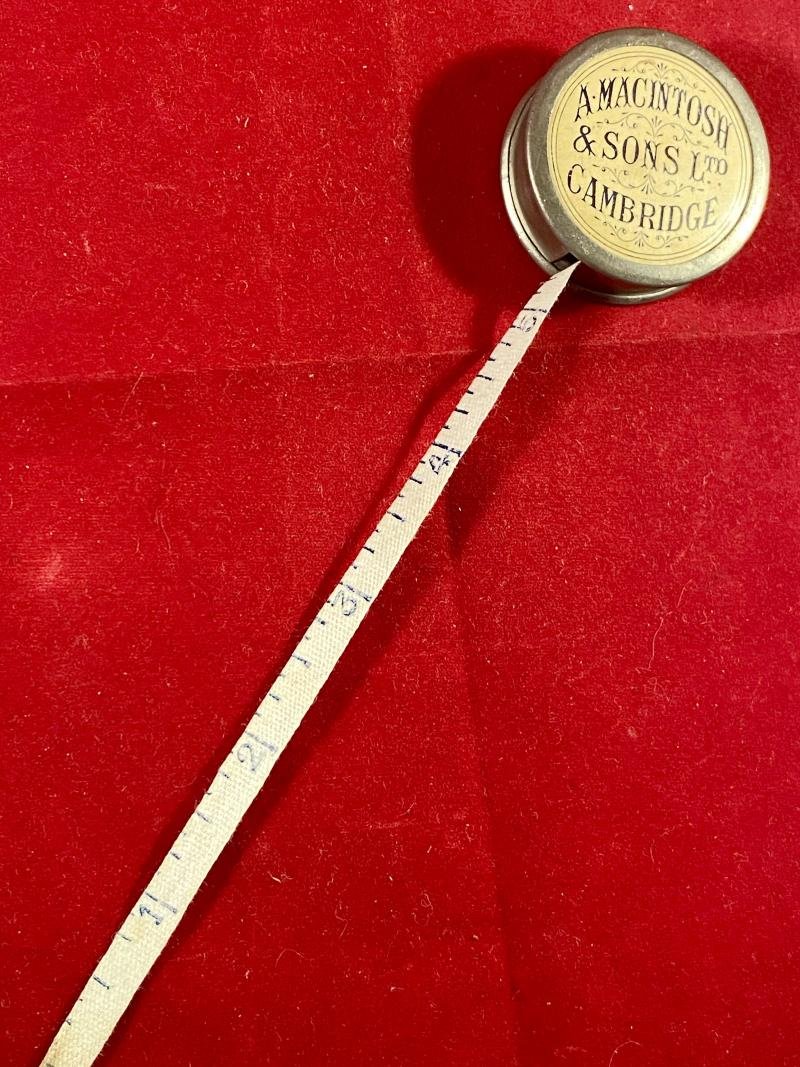 Rare Antique Retraceable 1.5' Miniature Tape Measure Advertising A. MCINTOSH & SONS LTD of Cambridge c1890 — image 3