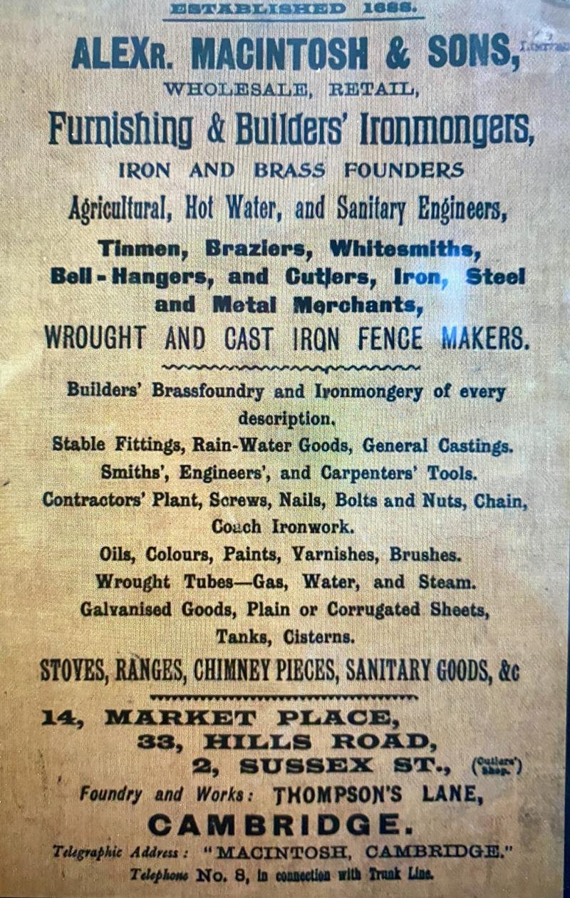 Rare Antique Retraceable 1.5' Miniature Tape Measure Advertising A. MCINTOSH & SONS LTD of Cambridge c1890 — image 7