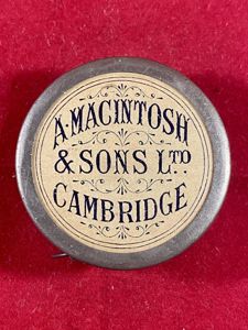 Rare Antique Retraceable 1.5' Miniature Tape Measure Advertising A. MCINTOSH …