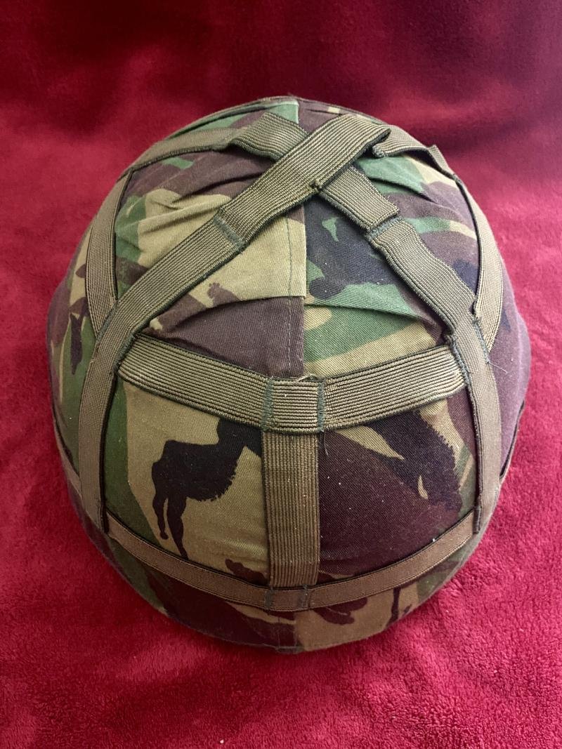 Large Size British Army Issued GS MK 6 Combat Helmet with DPM Camo Cover - dated 1987 — image 10