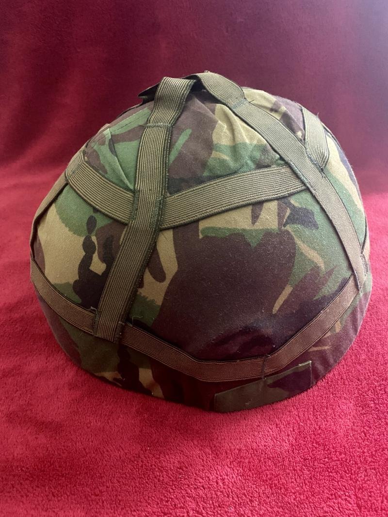 Large Size British Army Issued GS MK 6 Combat Helmet with DPM Camo Cover - dated 1987 — image 5