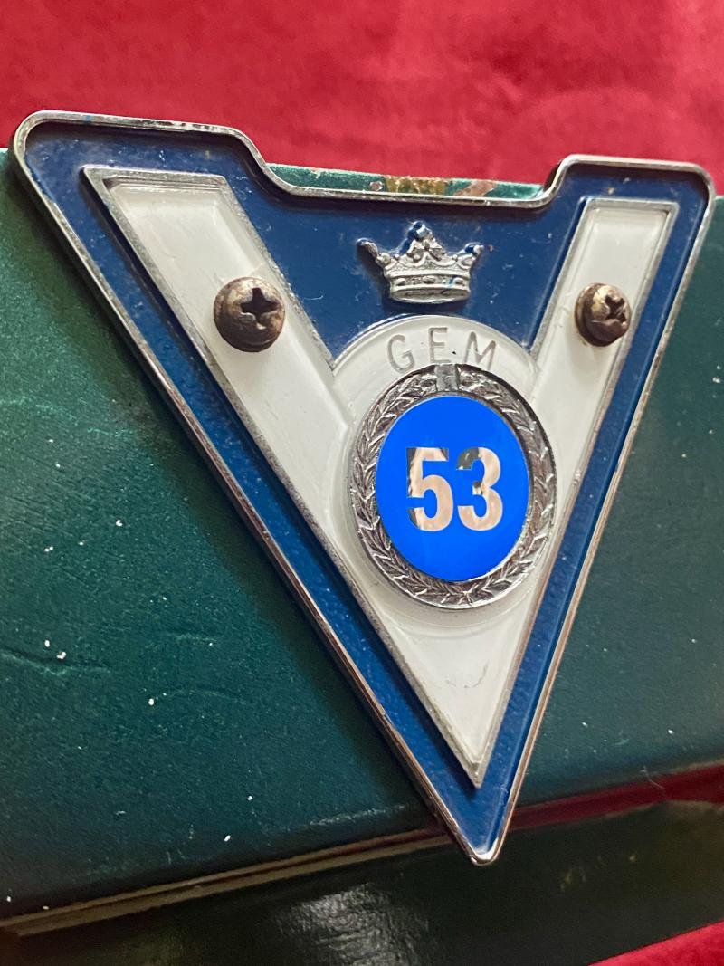 Set of Three Vintage Car Badges Relating to Guernsey - Mounted on Custom-made Metal Bracket — image 7
