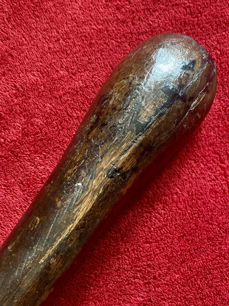 Antique Victorian Truncheon or Billy Club with a Bulbous Shaped Lead Weighted Head c1870 — image 7