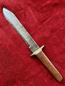Large Bowie Knife with 10' Plain Steel Blade and English …